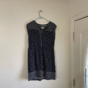 Navy and white loft dress size L